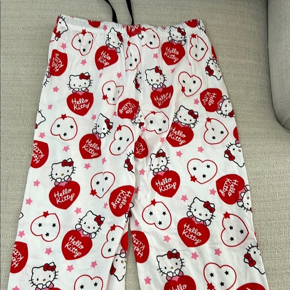 Hello Kitty Red and White Pajama Bottoms with Playful Print - Picture 5 of 6